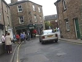 Riding along Pennine Way in Hawes